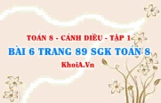 Bài 6 trang 89 SGK Toán 8 tập 1 Cánh Diều